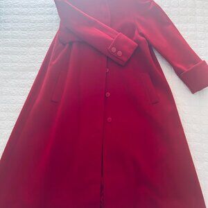 Vintage Bert Newman Red Wool Coat | Neiman Marcus | Circa 1980